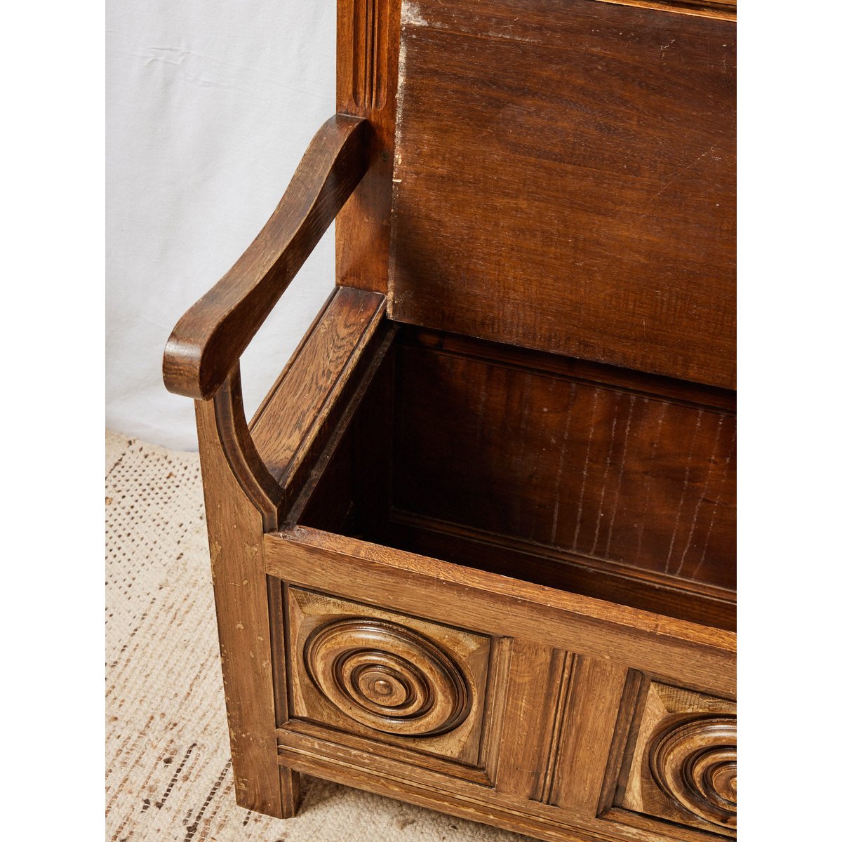 Banc en bois clair Antoine N°324 - Bon état bois clair, DEBONGOUT