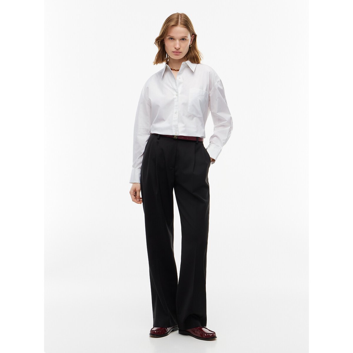Chemise en popeline de coton blanc, TOMMY HILFIGER