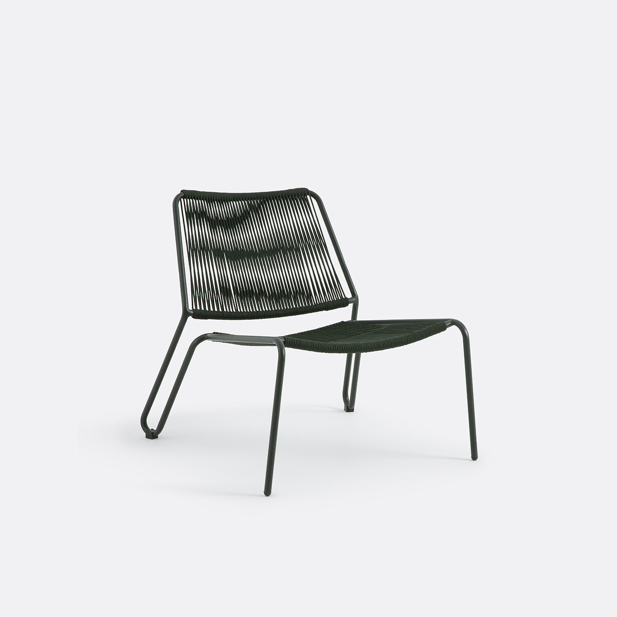 Fauteuil bas de jardin, en corde tressée, MASIX kaki, LA REDOUTE INTERIEURS