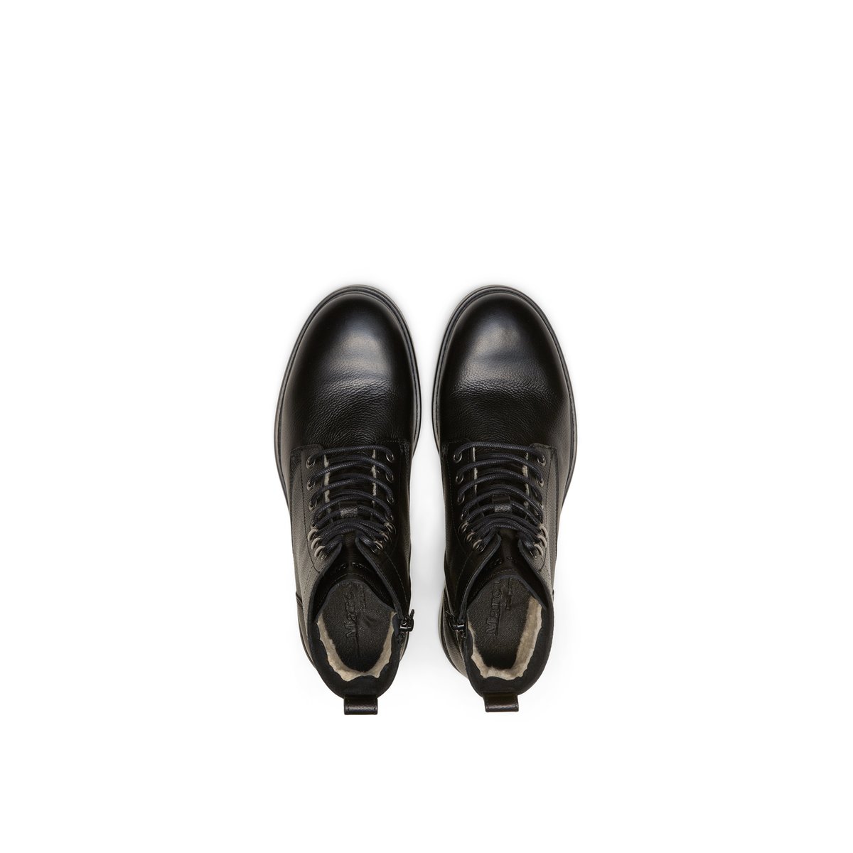 Bottes à lacets avec zip intérieur noir, MARC O'POLO