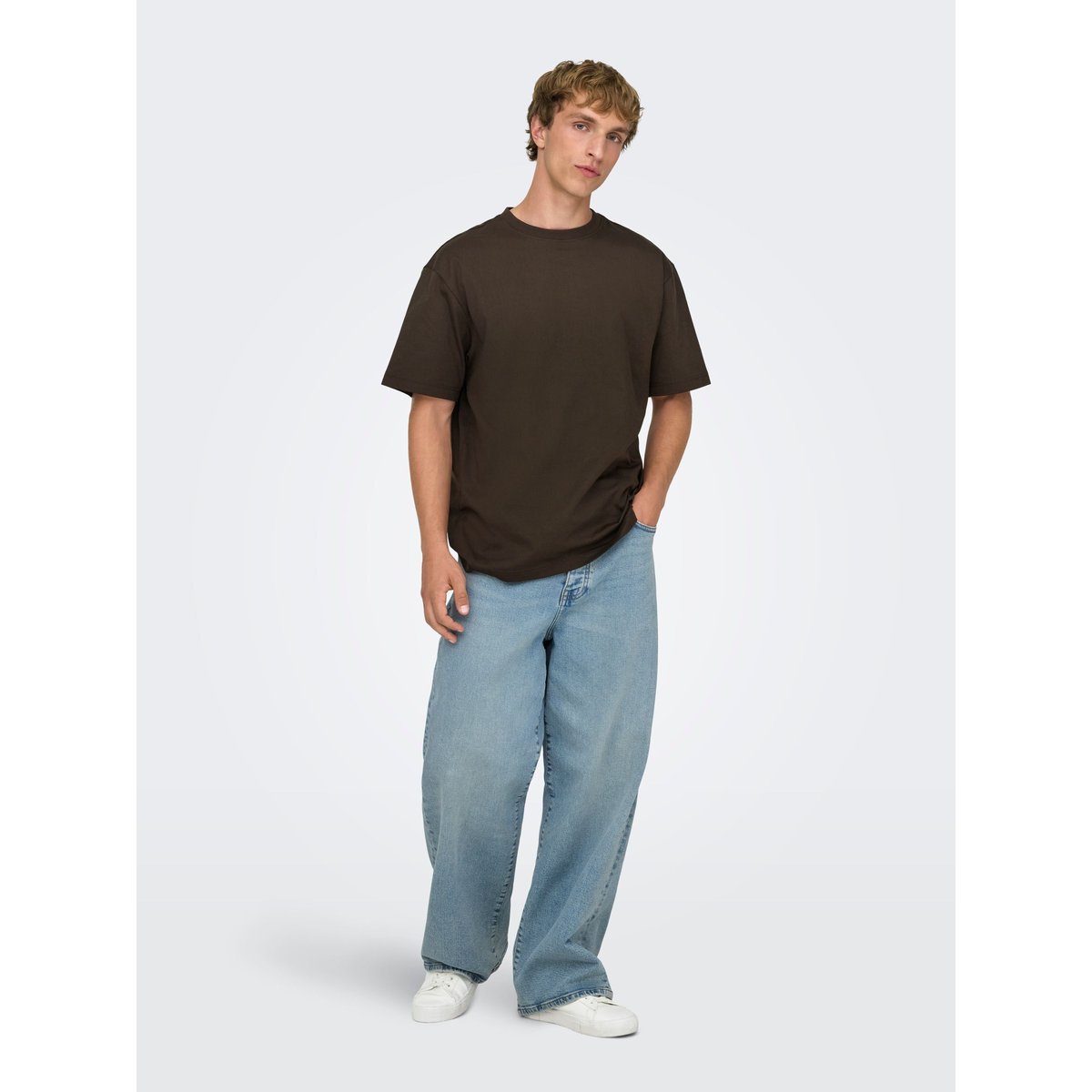 Jean À Jambe Large medium blue denim 1, ONLY & SONS