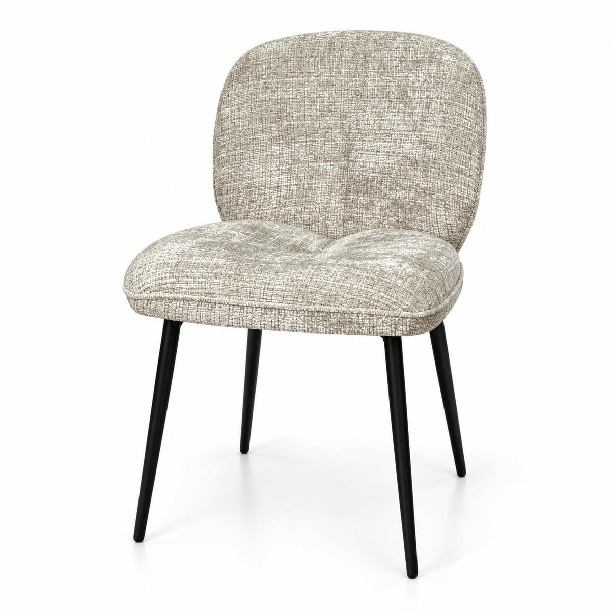 Chaise cosy en tissu (lot de 2) IENA beige, PIER IMPORT