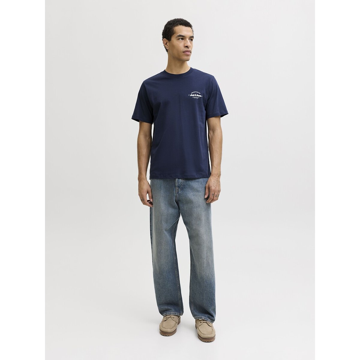 Short Sleeve T-Shirt navy blue, JACK & JONES