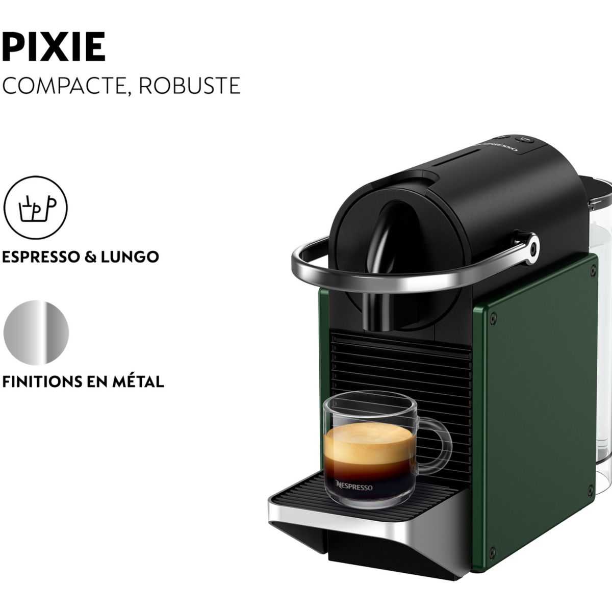 Nespresso Pixie Redesign - Vert couleur unique, KRUPS