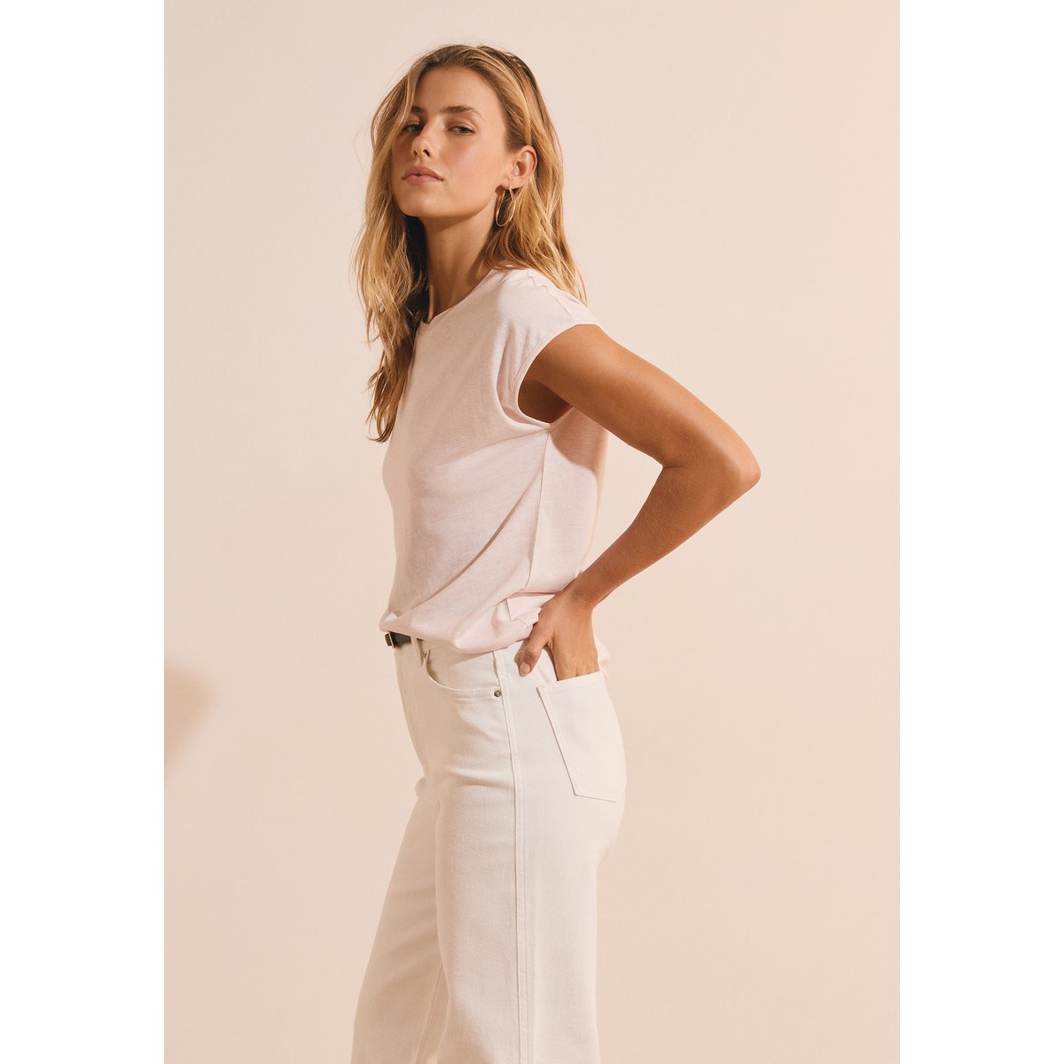 T-shirt avec coton TABORA rose poudre, ETAM