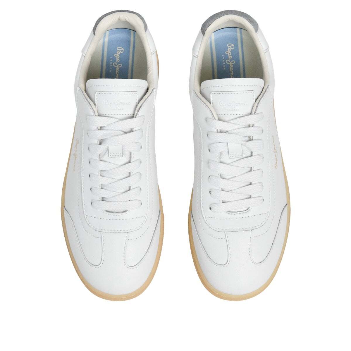 Ball - Baskets Rétro En Cuir blanc cassé, PEPE JEANS