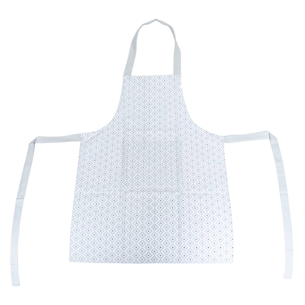 Tablier de cuisine imprimé ETNIK gris, ATMOSPHERA
