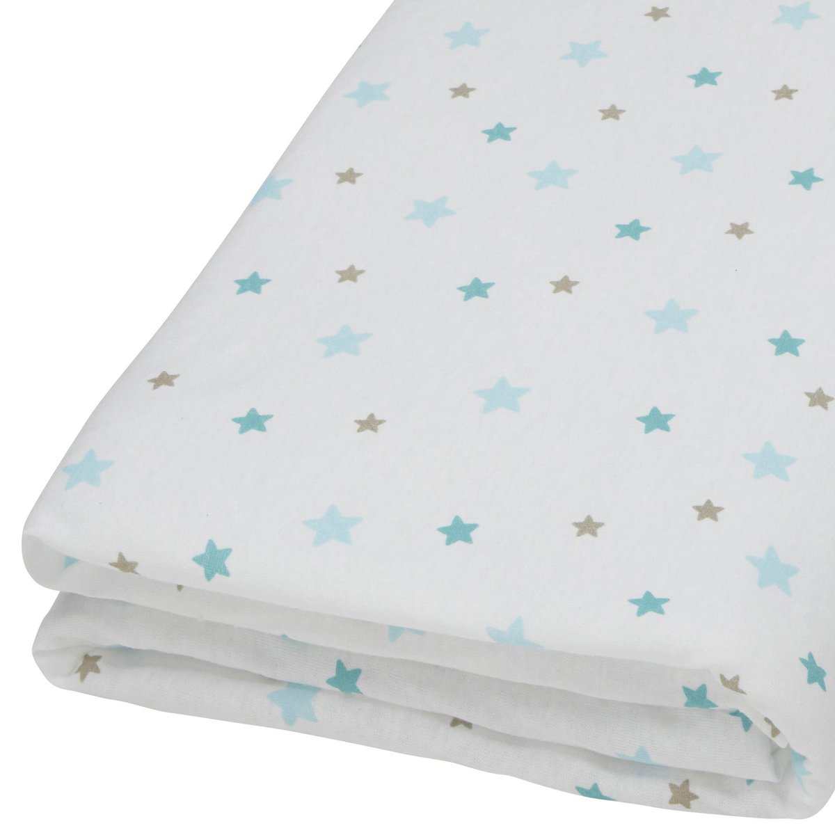 Drap housse imprimé étoiles bleu azur, HOME MAISON