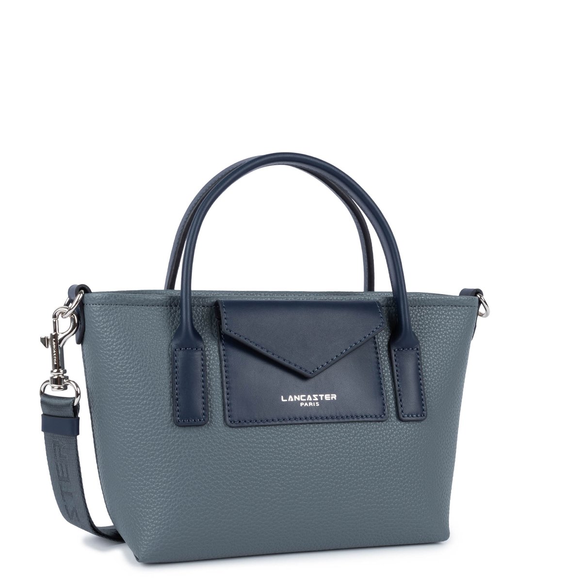 Sac cabas main MAYA DOUBLE KBA bleu givré, LANCASTER