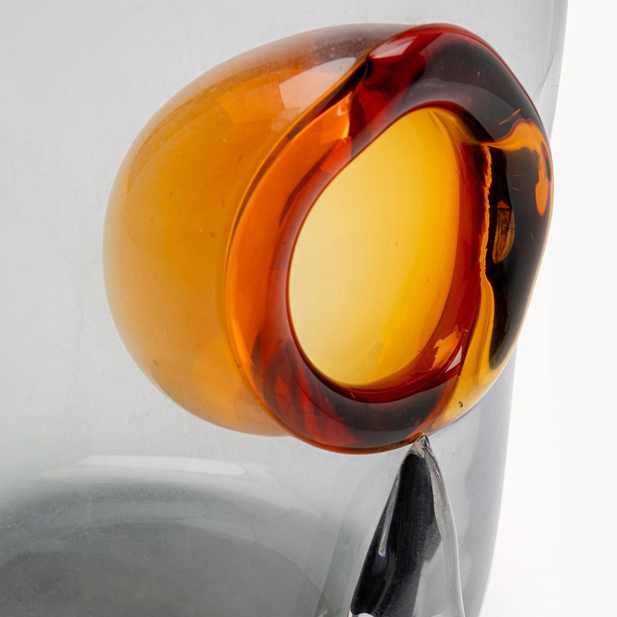 Vase en verre 23cm, DRIP gris, KARE DESIGN