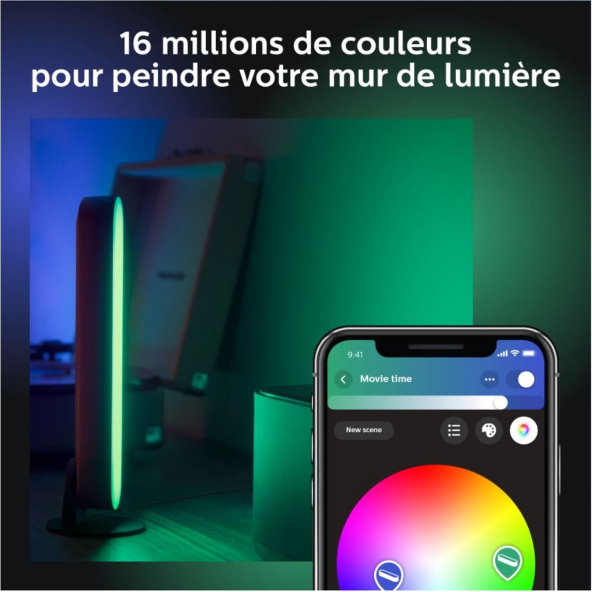 Lampe connectée Play White&Color Ambiance couleur unique, PHILIPS HUE