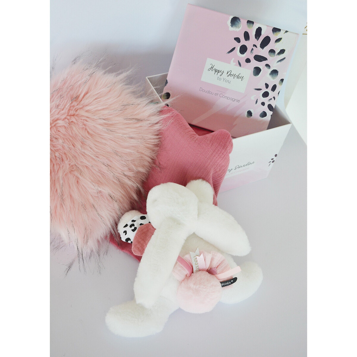 Peluche happy blush 25 cm rose, DOUDOU ET COMPAGNIE