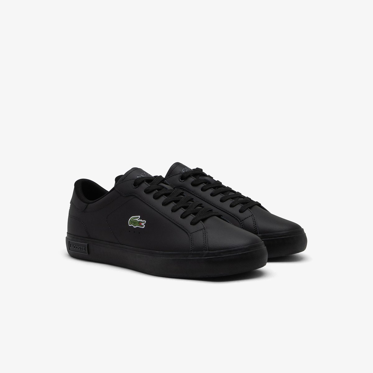 Sneakers Powercourt homme en cuir noir-02h, LACOSTE
