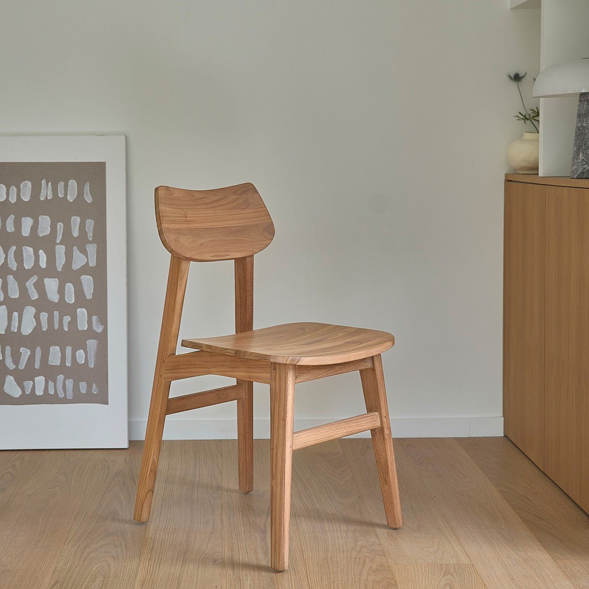 Chaise en bois de teck  ADELE naturel, BERAH GETAH