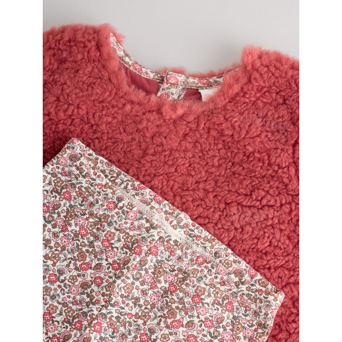 Haut en polaire et legging bébé, 2 pièces rouge à petites fleurs, NEXT