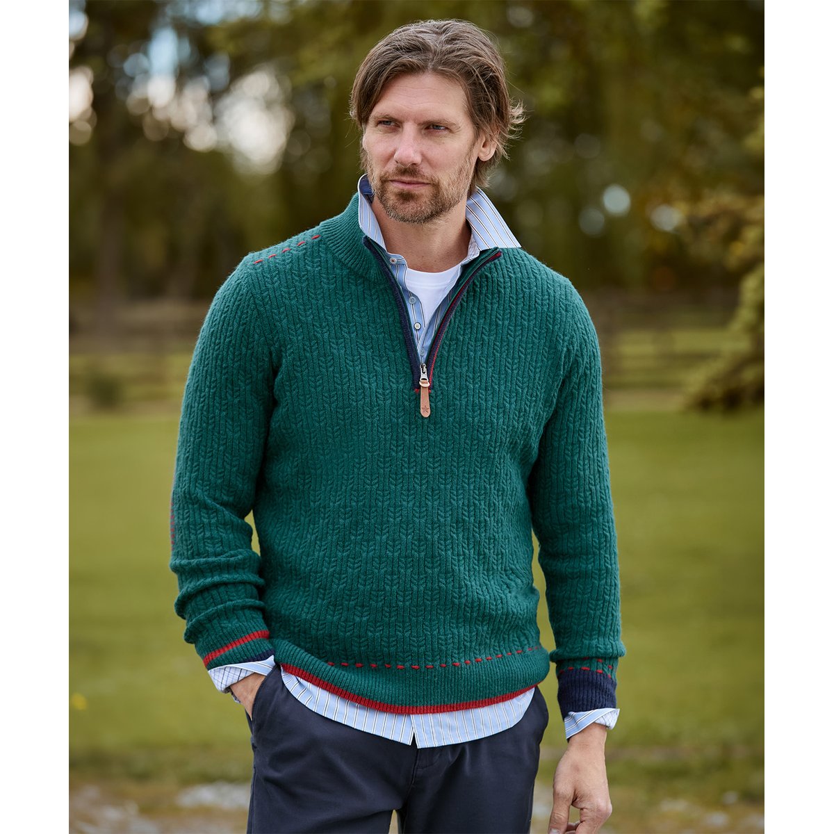 Sweat Col Cheminée Personnalisé vert, JOE BROWNS