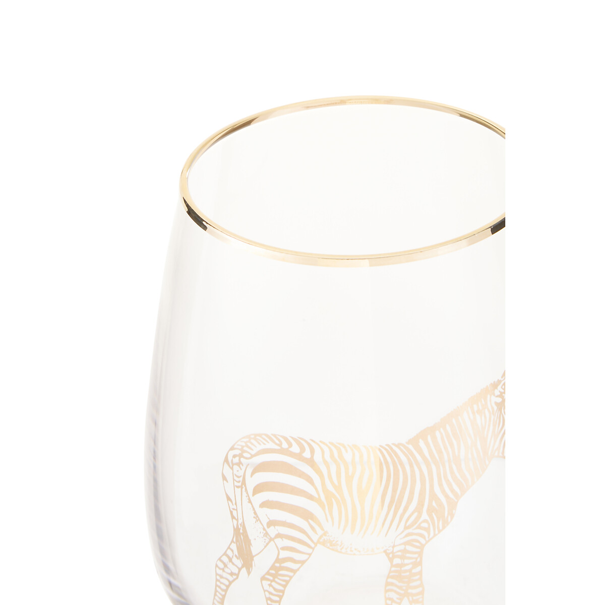 Zebra Stemless Wine Glass transparent, SO'HOME