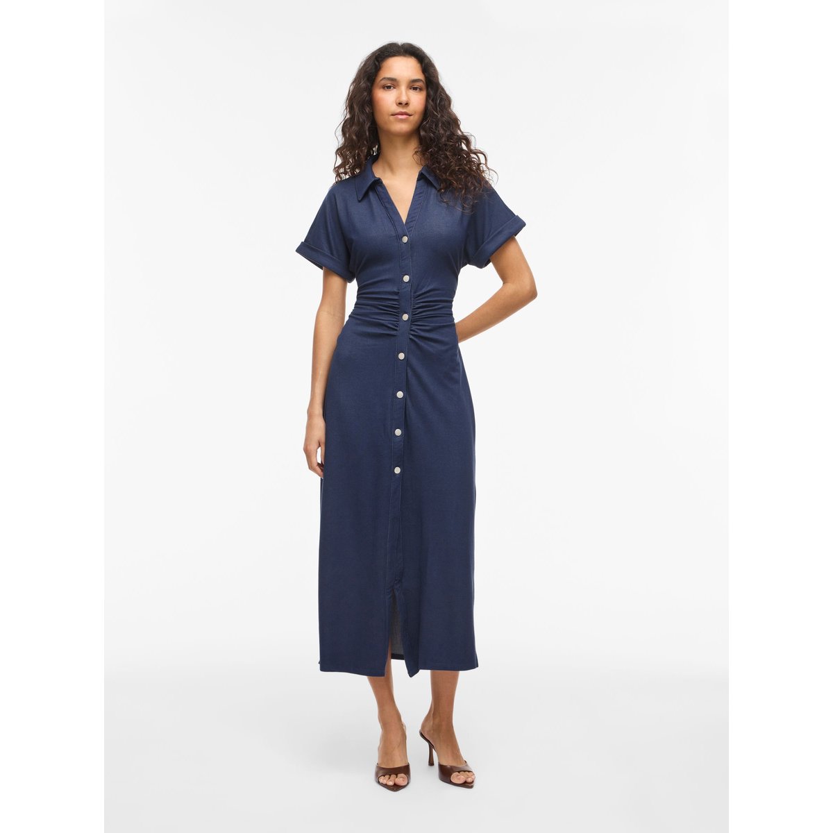 Robe Mi-Longue dark blue denim, VILA
