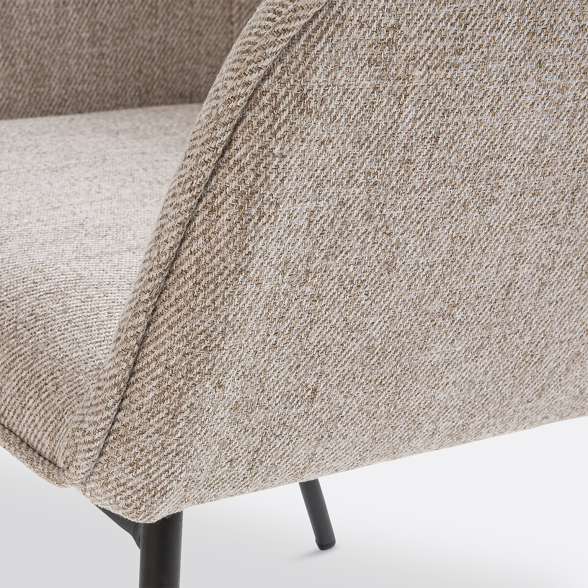 Fauteuil de table, Mitis beige chiné, LA REDOUTE INTERIEURS