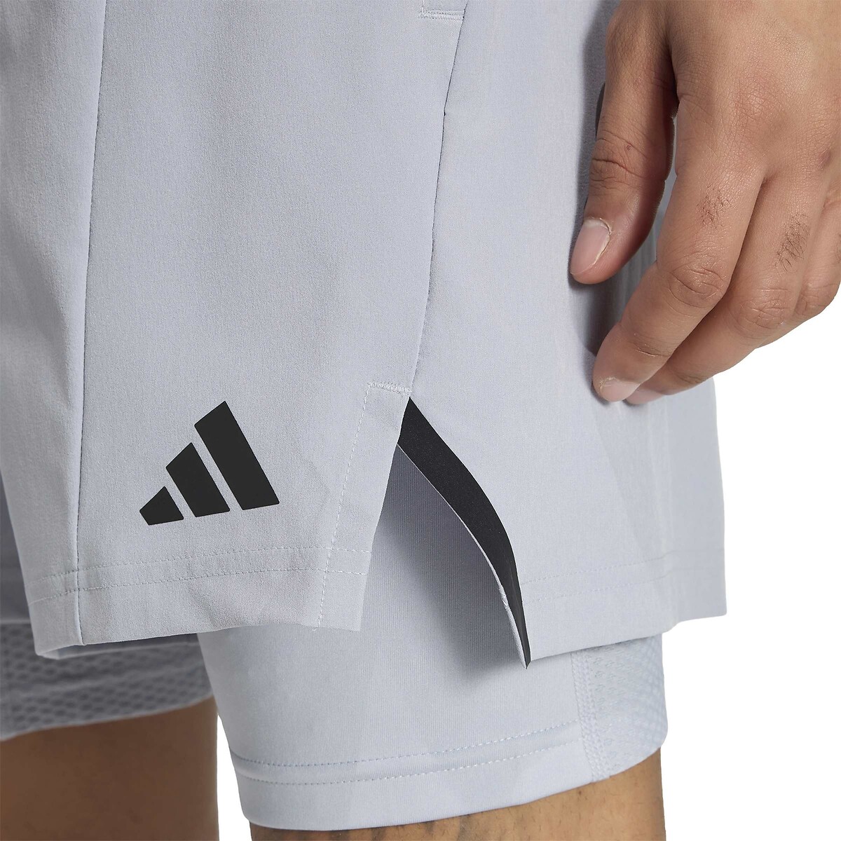 Short de training, 2 en 1, STRENGTH gris clair, adidas Performance