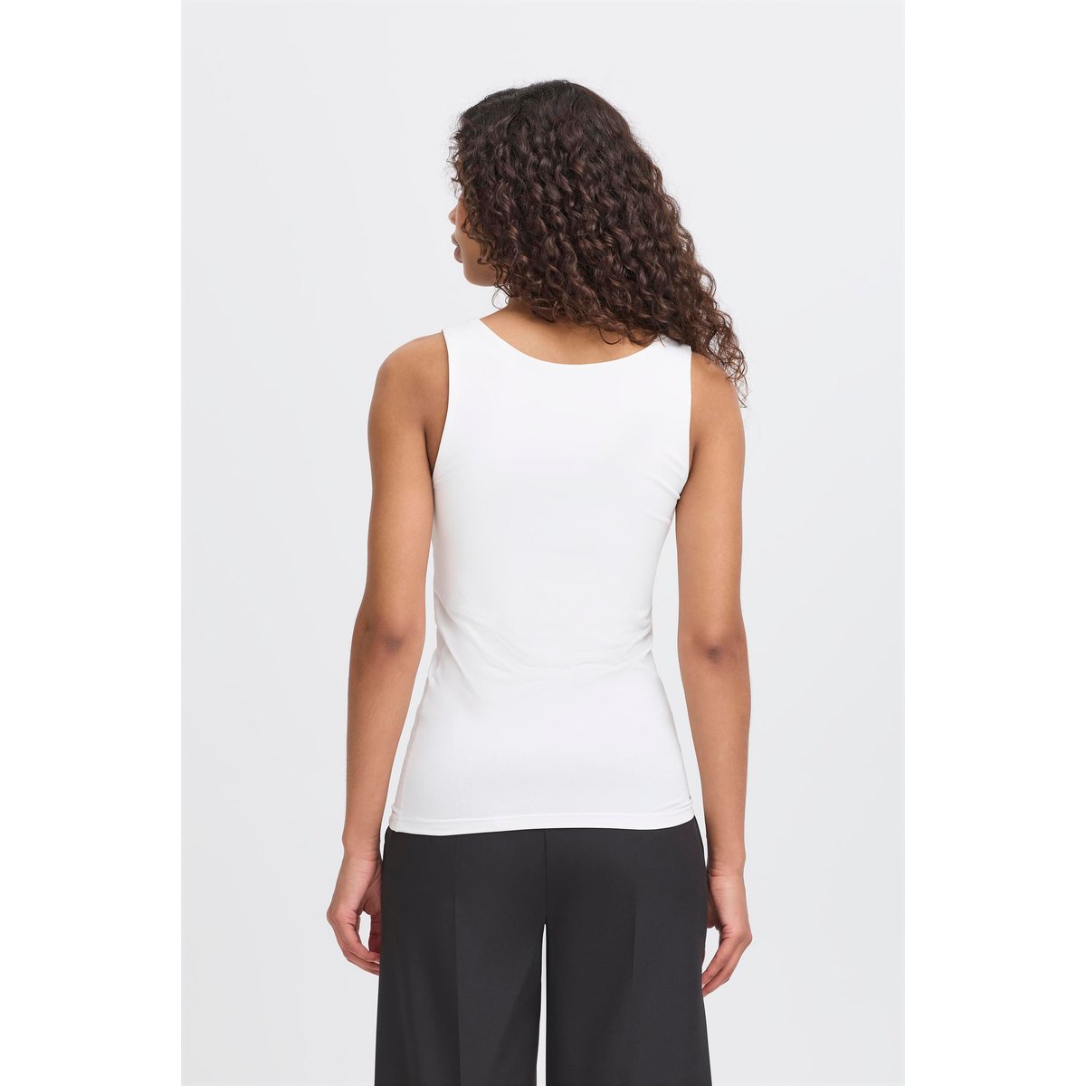 Haut en jersey sans manches blanc cloud dancer, ICHI