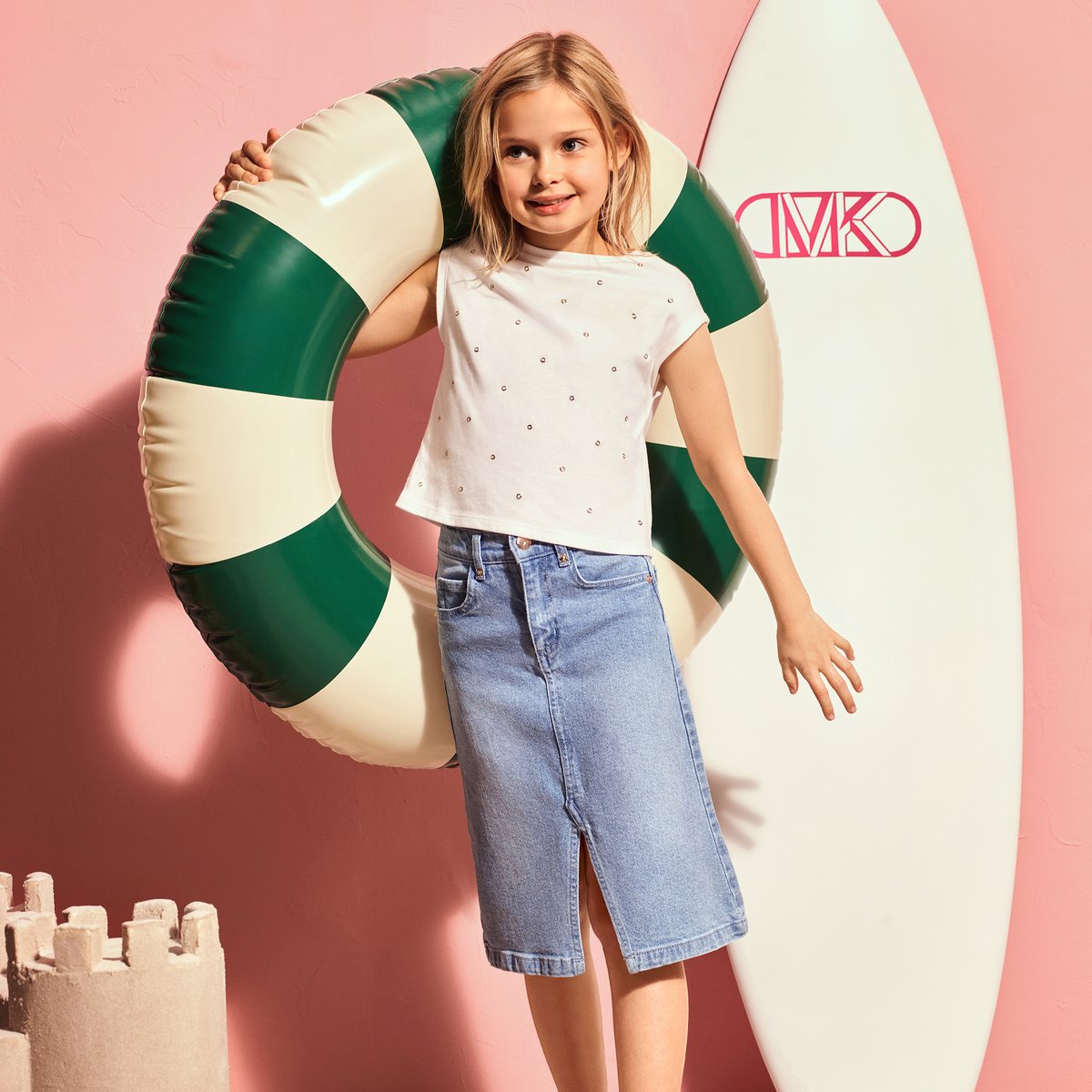 T-shirt de cérémonie en coton offwhite, MICHAEL KORS