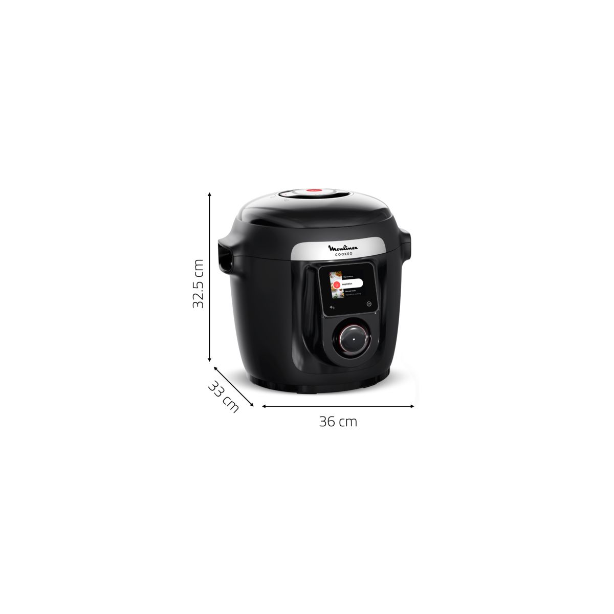 Cookeo CE952810 noir wifi 6 L, 9 modes de cuisson, 150 recettes couleur unique, MOULINEX