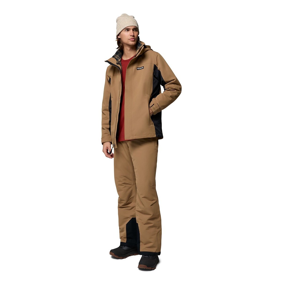Manteau 3 en 1 avec polaire amovible marron/noir, COLUMBIA