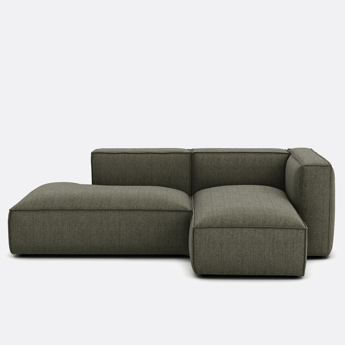Elément méridienne pour canapé modulable, en tissu texturé, SEVEN vert, LA REDOUTE INTERIEURS
