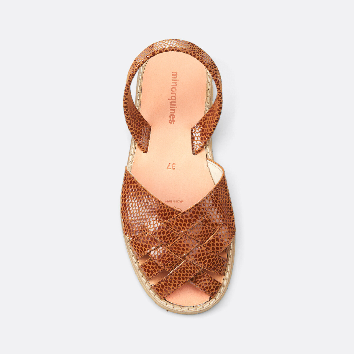 Sandales plates en cuir Avarca Compostelle cuir, MINORQUINES