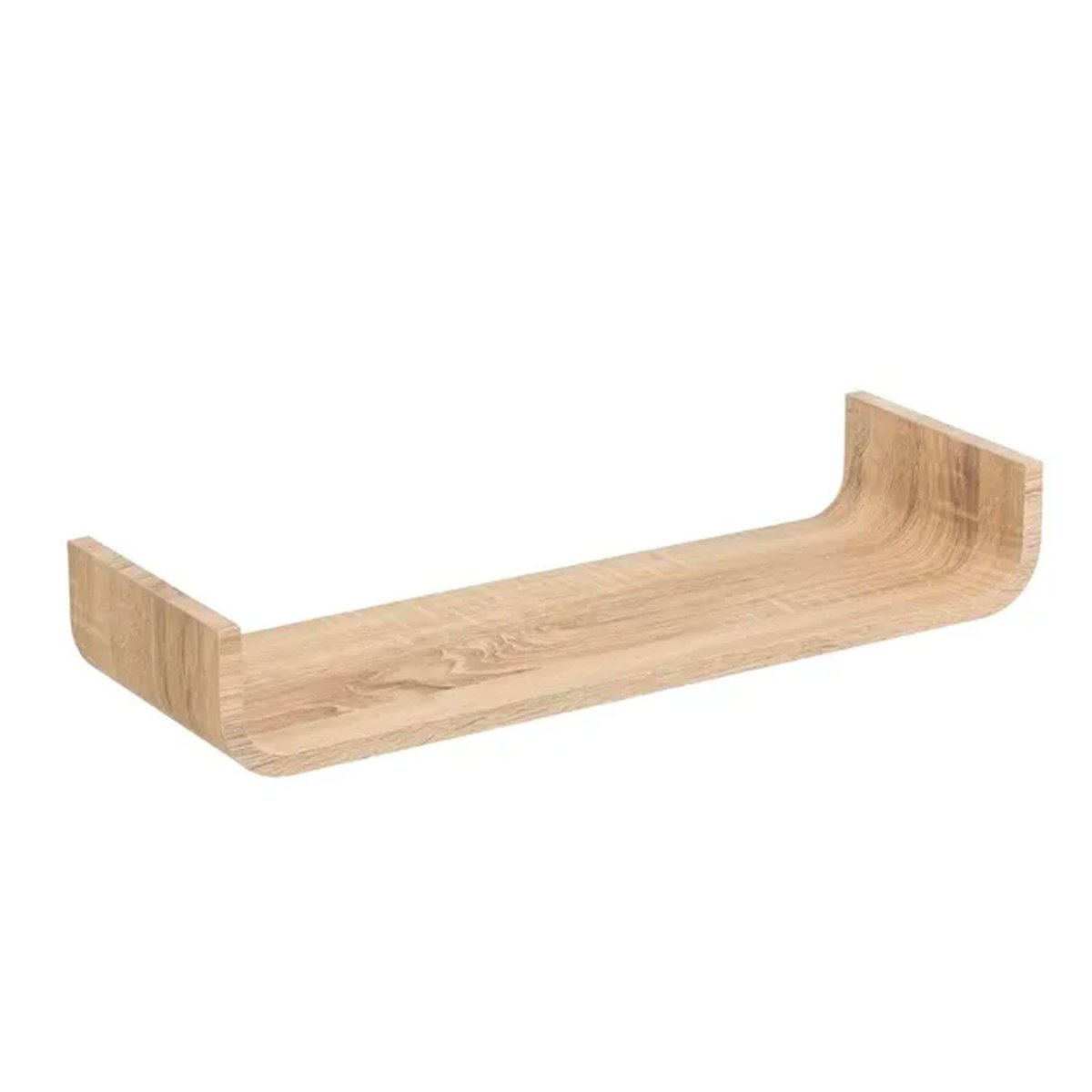 Étagère murale courbée bois 60x20x10cm bois, WADIGA
