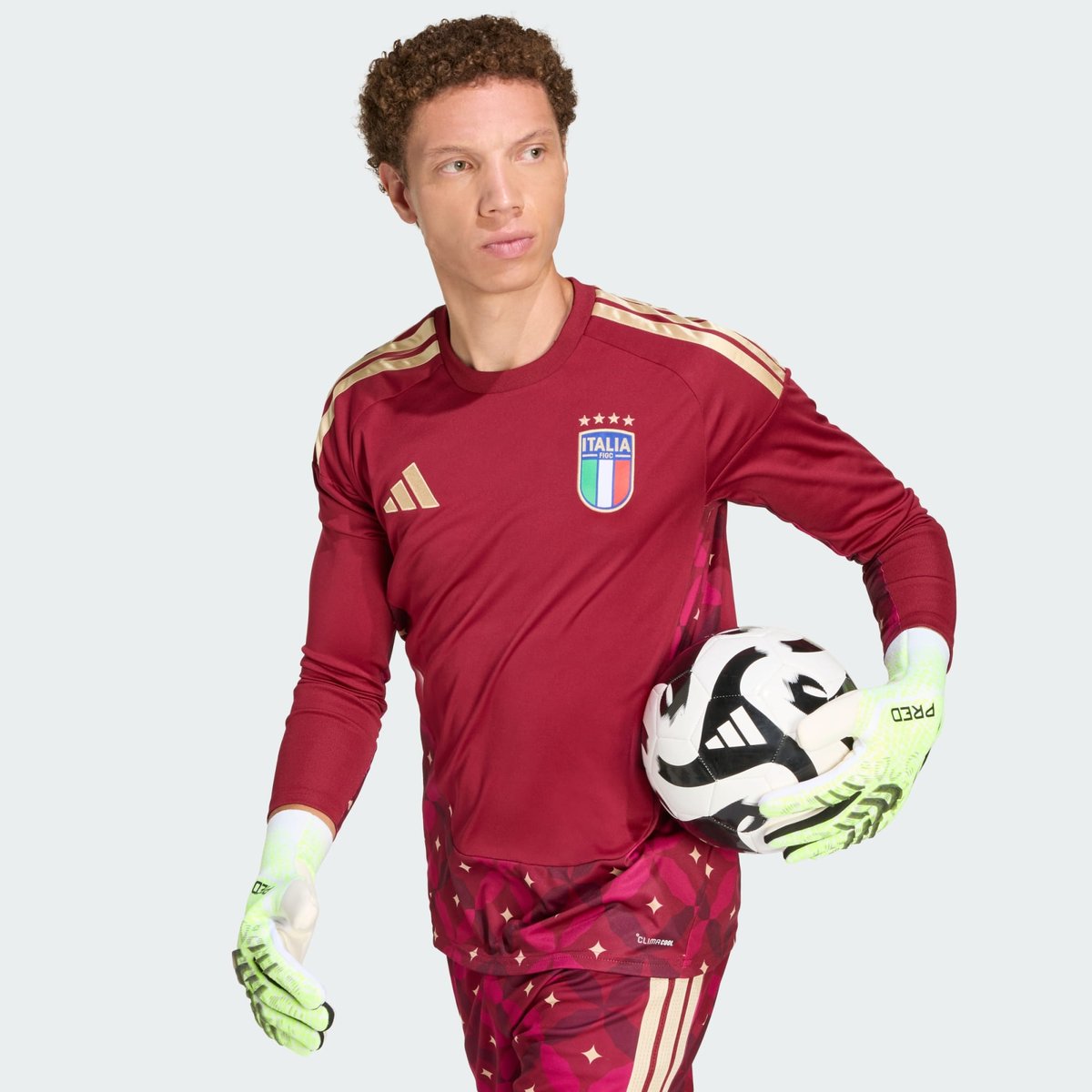 Maillot Manches Longues Gardien De But Domicile Italie 26 Maillot Manches Longues Gardien De But Domicile Italie 26 team coll burgundy 2, adidas Performance