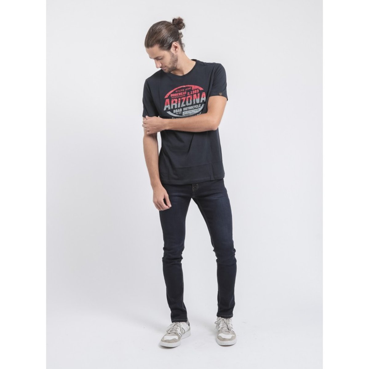 T-shirt Col Rond Pur Coton Jacraig bleu marine, RITCHIE
