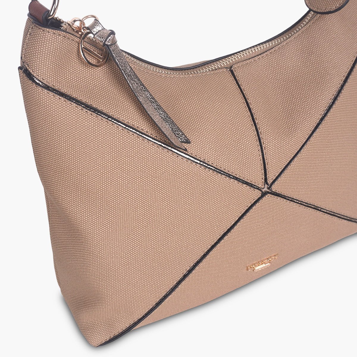 Sac hobo Tamelia beige,doré, LOLLIPOPS