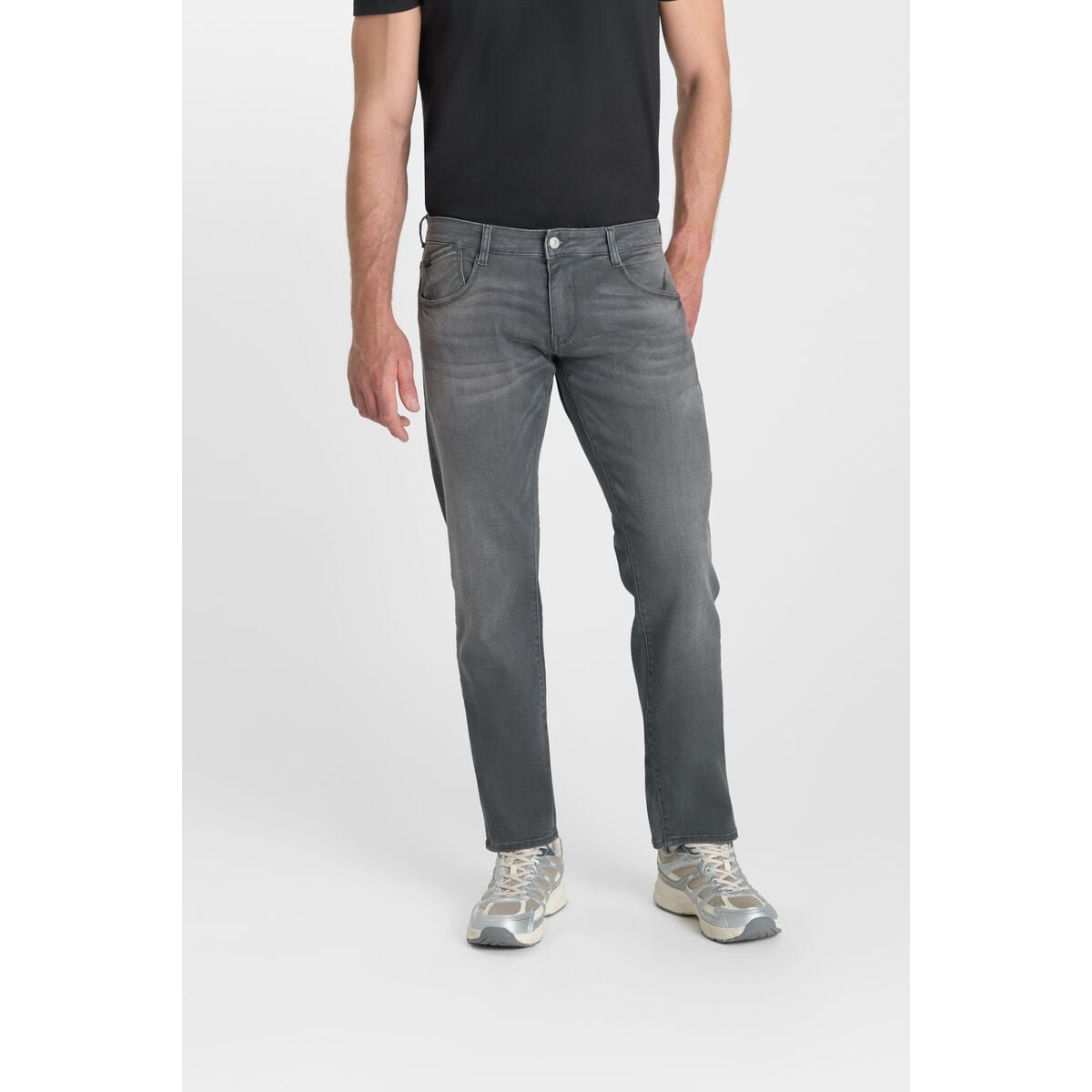Jeans droite jogg 800/12 regular , longueur 34 grey, LE TEMPS DES CERISES