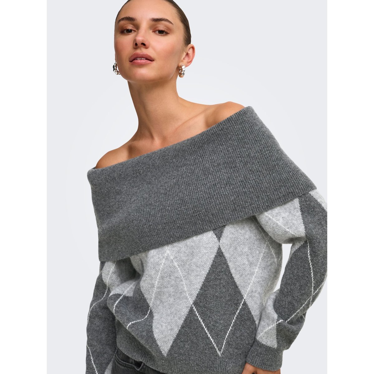 Pull En Maille dark grey melange, ONLY
