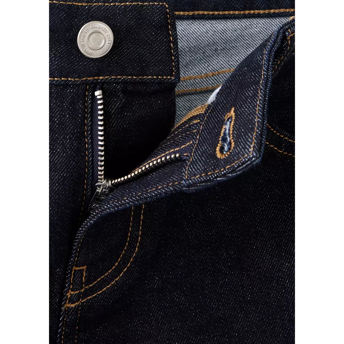 Jean slim taille classique bleu, MANGO