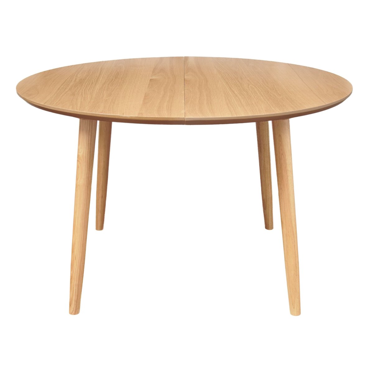 Table repas 140-220 cm placage chêne avec 2 allonges naturel clair, ZAGO