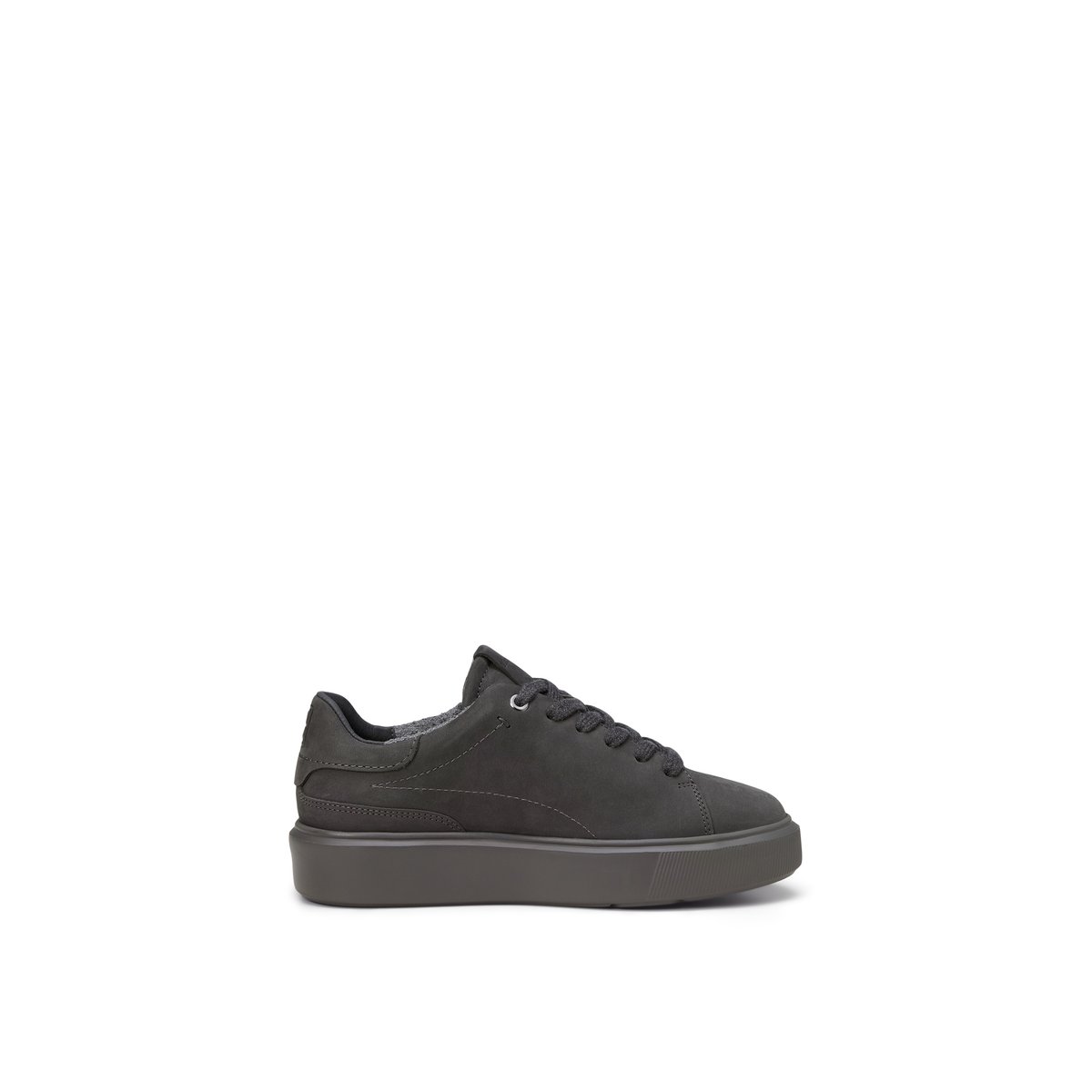 Baskets à semelles cuvette Modèle Cora en cuir de vachette nubuck de haute qualité noir, MARC O'POLO