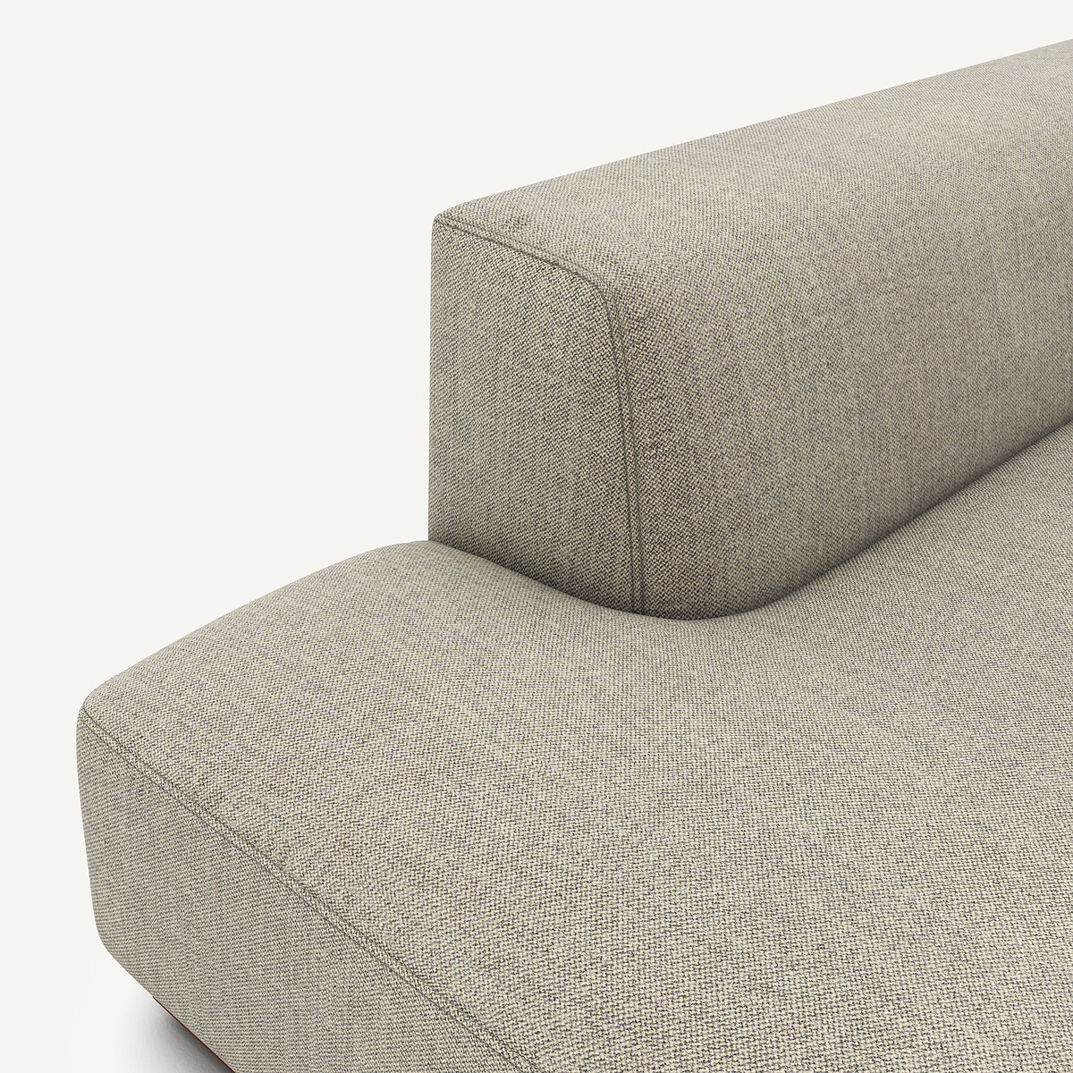Canapé d'angle droit XL en tweedé, JACOPO naturel/gris clair, AM.PM