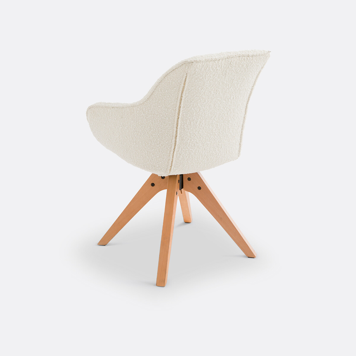 Fauteuil de bureau bouclette, Jimeo ecru, LA REDOUTE INTERIEURS