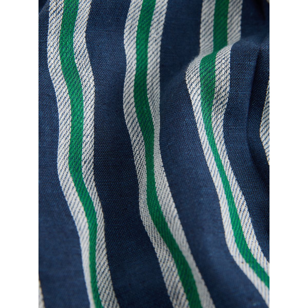 Bermuda en lin mélangé n. premium rayures bleu marine/vert, NEXT