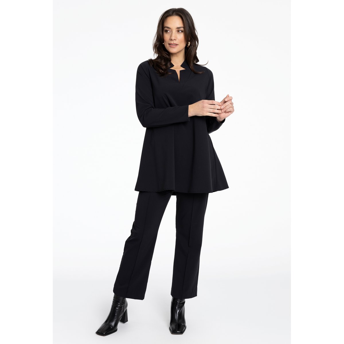 Pantalon cigarette fit noir, YOEK