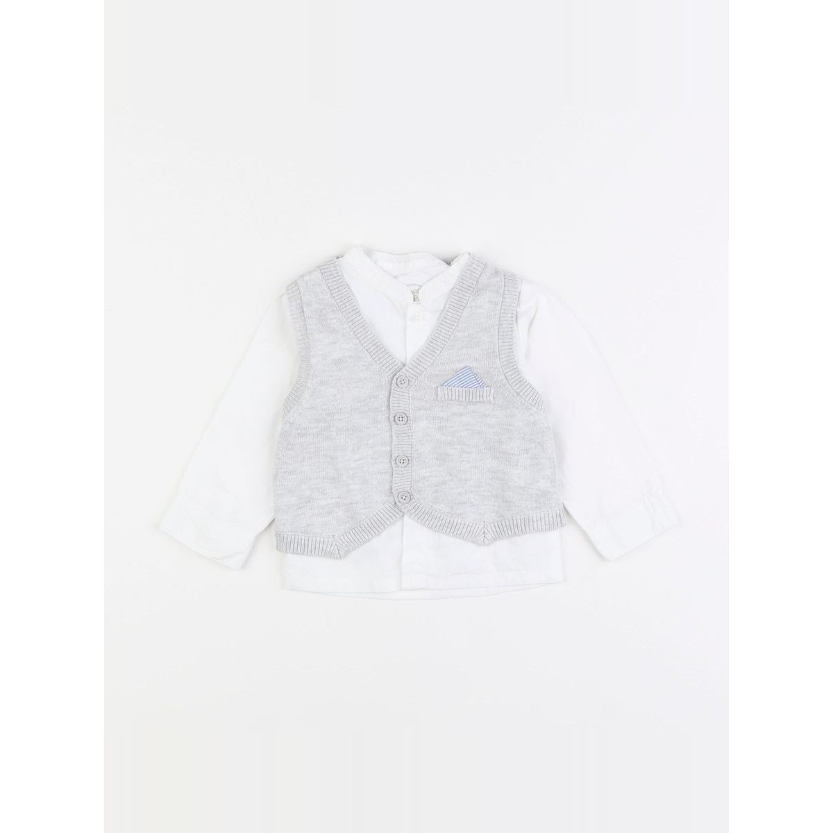 Chemise - Très bon état blanc, gris, TAPE A L'OEIL