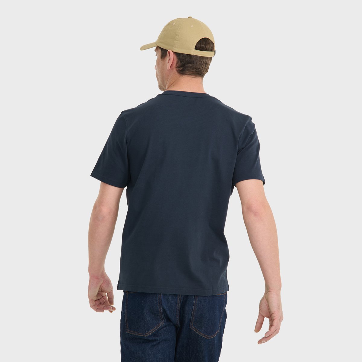 T-shirt manches courtes col rond bleu nuit, AIGLE