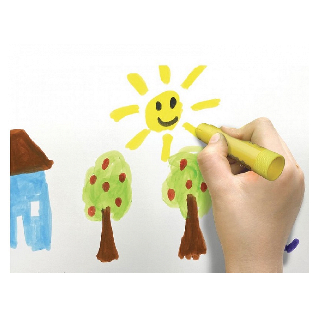 Boite de 9 crayons gras retractables couleur unique, CREA.LIGN