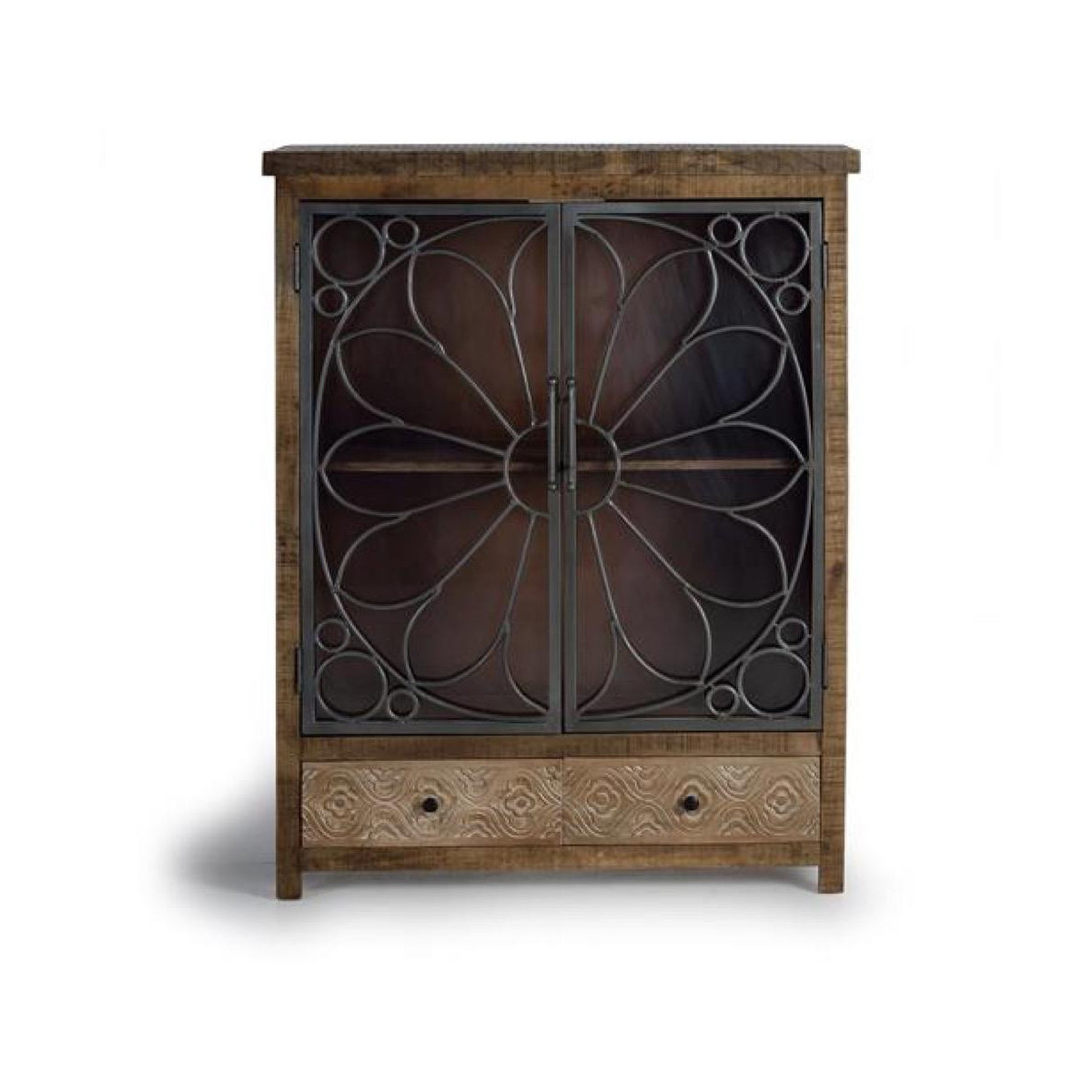 Buffet 2 tiroirs - QUÉLINA marron, DECORATION D’AUTREFOIS