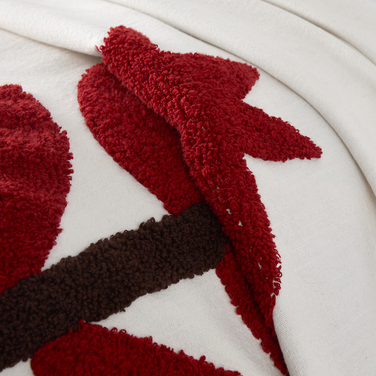 Dessus de lit brodé en coton, Cortes imprimé floral, LA REDOUTE INTERIEURS