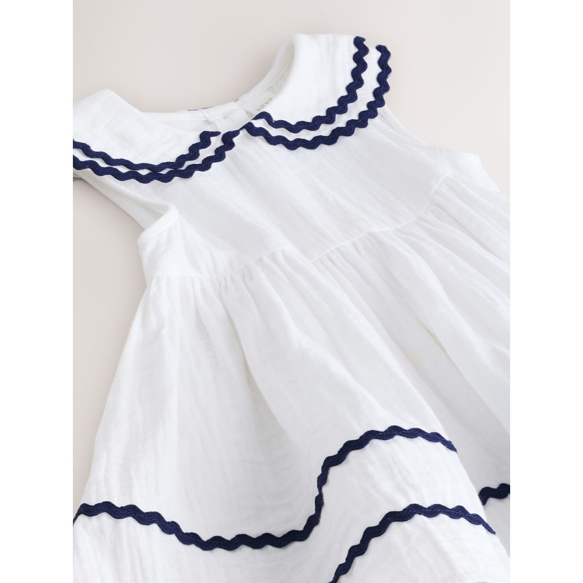 Robe à col ric rac blanc, NEXT