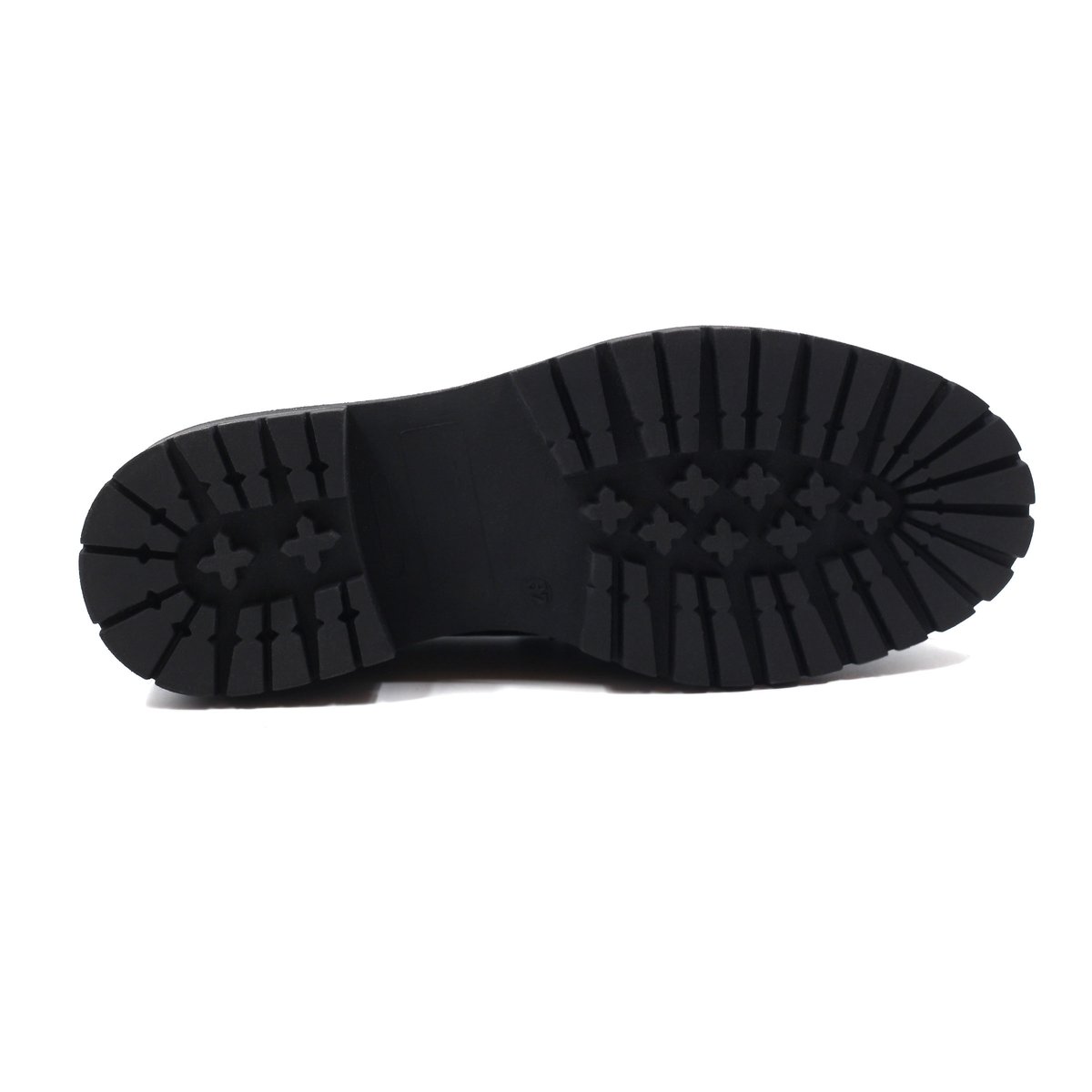 Mocassins crampons cuir lisse noir, JULES & JENN